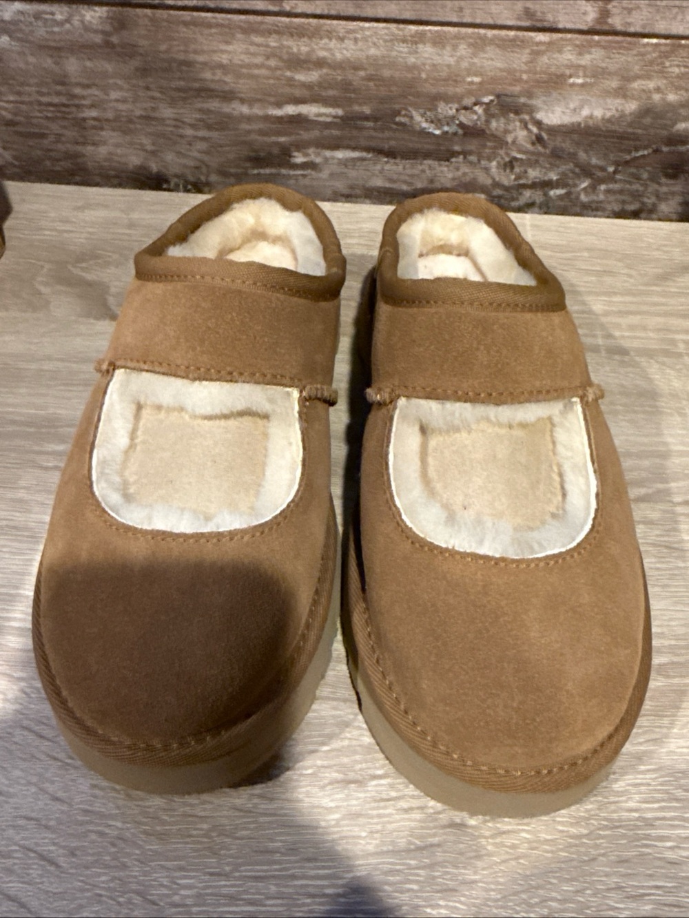 Kids Cozy Slip-On Shearling Lined Shoes in Light Brown